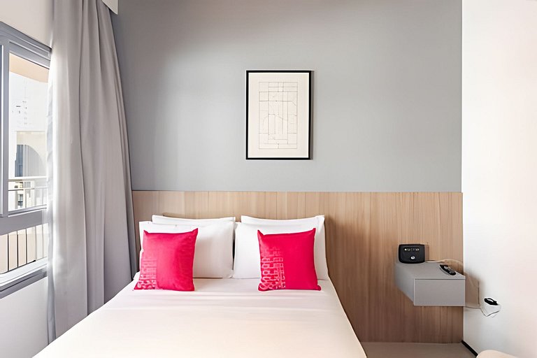 Studio Próx. Metrô c/ Academia, Rooftop e Laundry