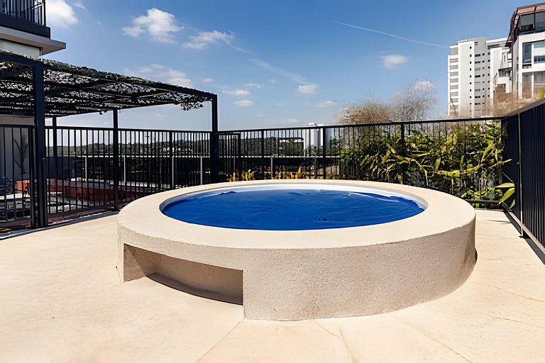 Studio Próx. Metrô c/ Academia, Rooftop e Laundry