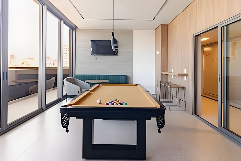 Studio Próx. Metrô c/ Academia, Rooftop e Laundry