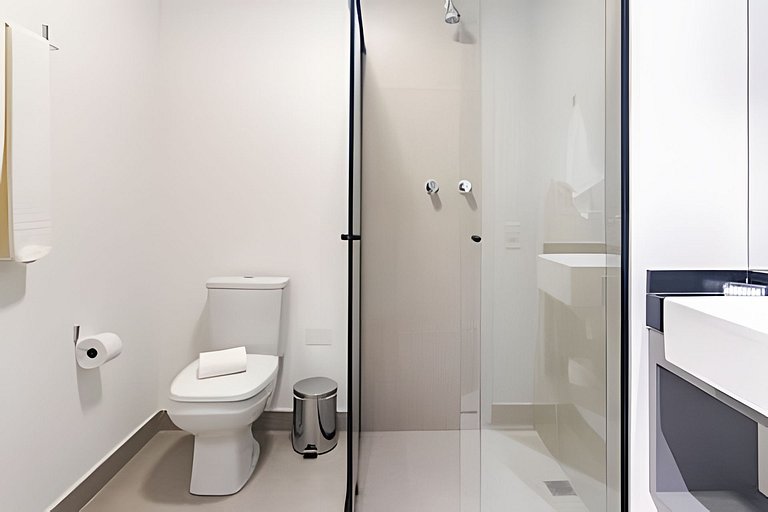 Studio Próx. Metrô c/ Academia, Rooftop e Laundry