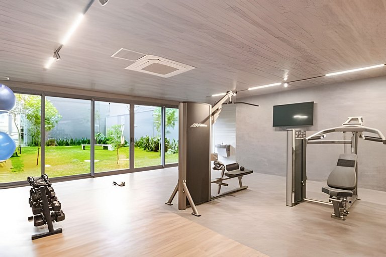 Studio Próx. Metrô c/ Academia, Rooftop e Laundry