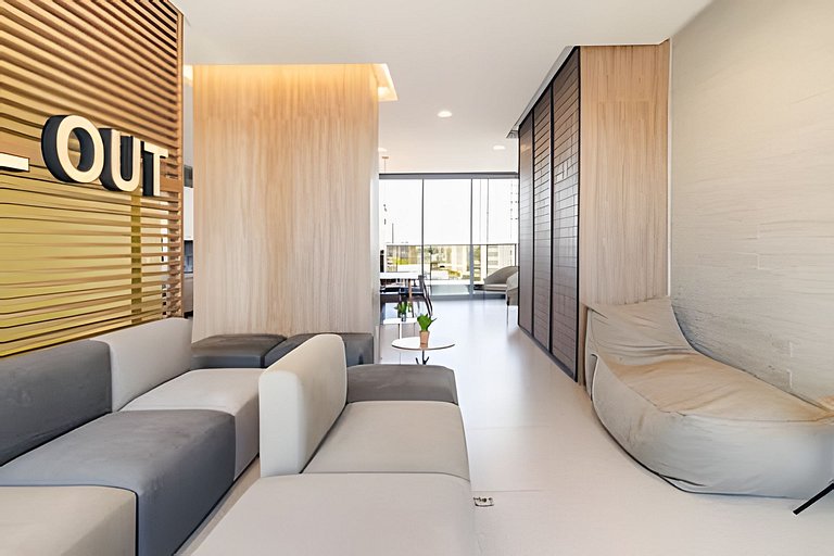 Studio Próx. Metrô c/ Academia, Rooftop e Laundry