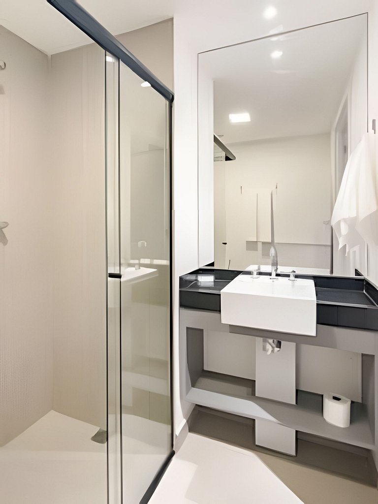 Studio Próx. Metrô c/ Academia, Rooftop e Laundry