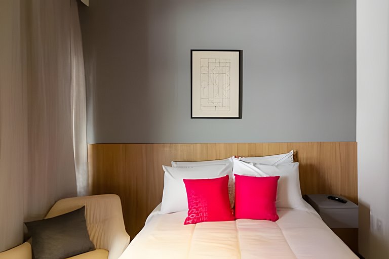 Studio Próx. Metrô c/ Academia, Rooftop e Laundry