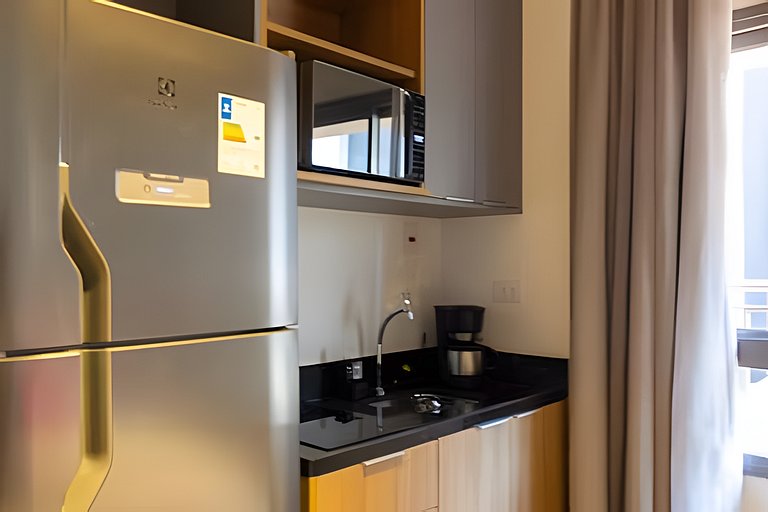 Studio Próx. Metrô c/ Academia, Rooftop e Laundry