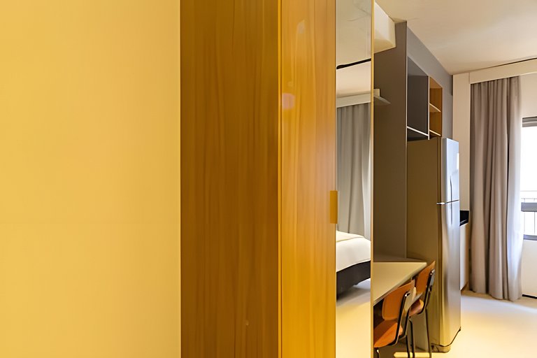 Studio Próx. Metrô c/ Academia, Rooftop e Laundry