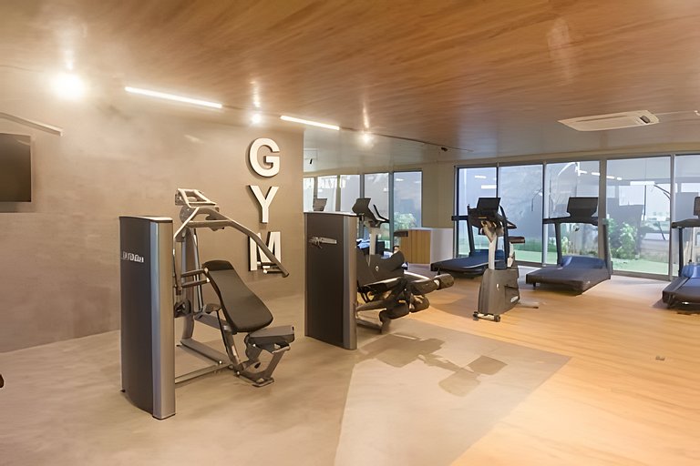 Studio Próx. Metrô c/ Academia, Rooftop e Laundry