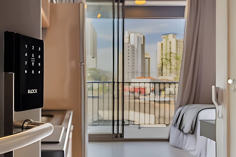 Studio Prox. Metrô c/ Gym, Coworking e Laundry