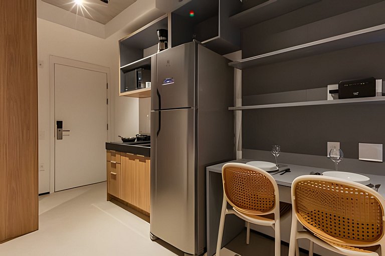 Studio Prox. Metrô c/ Gym, Coworking e Laundry