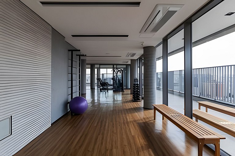 Studio Prox. Metrô c/ Gym, Coworking e Laundry