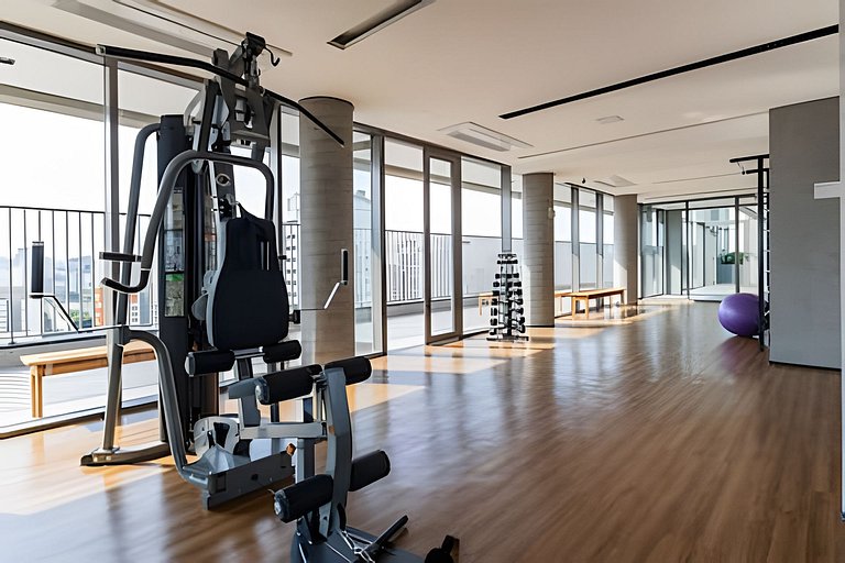 Studio Prox. Metrô c/ Gym, Coworking e Laundry