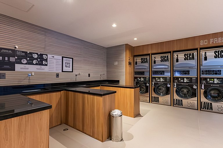 Studio Prox. Metrô c/ Gym, Coworking e Laundry