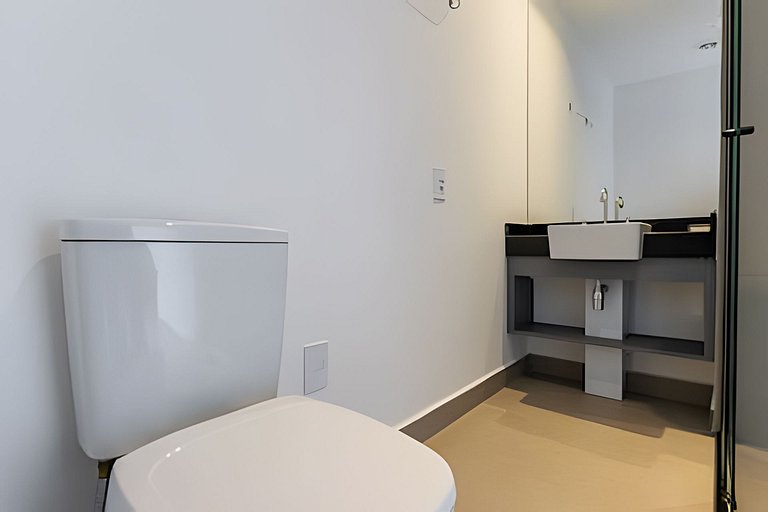 Studio Prox. Metrô c/ Gym, Coworking e Laundry