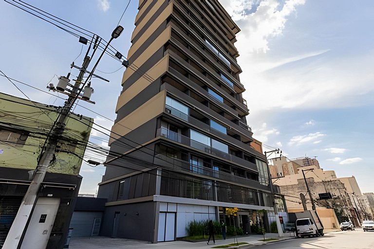 Studio Prox. Metrô c/ Gym, Coworking e Laundry