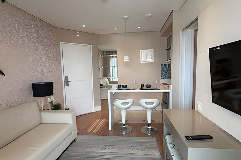 Flat em Moema - Estacionamento & Limpeza Diária