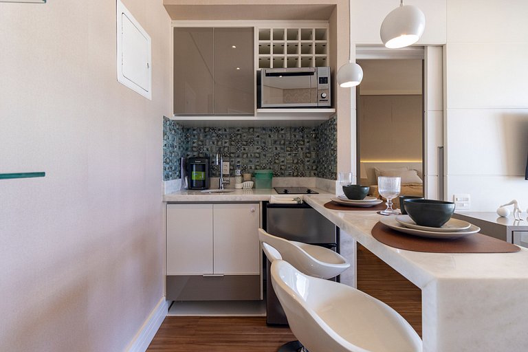 Flat em Moema - Estacionamento & Limpeza Diária