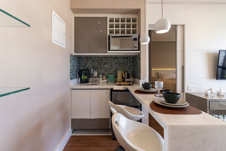 Flat em Moema - Estacionamento & Limpeza Diária