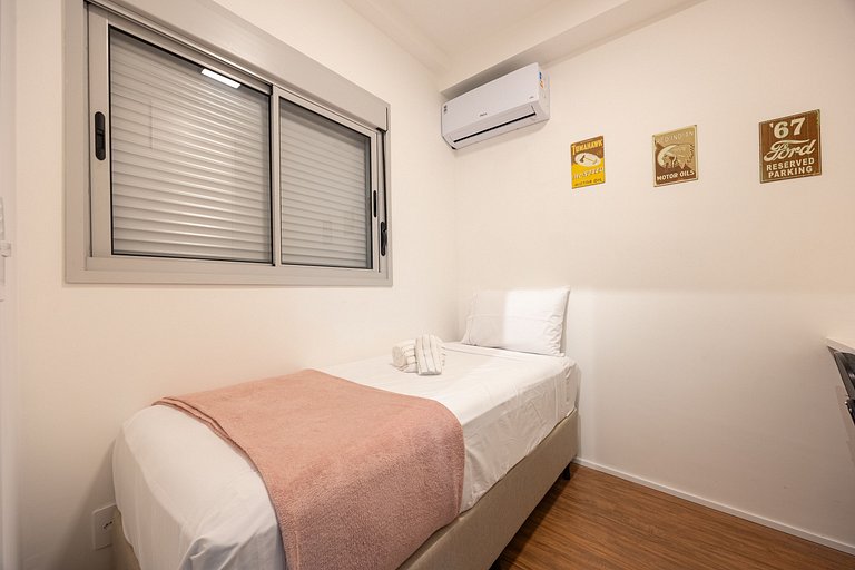 2 Quartos • AC • Academia • Coworking • Lavanderia