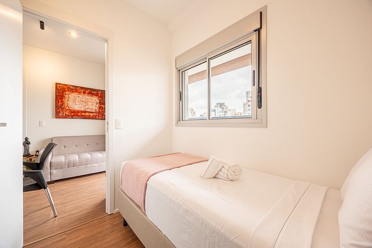 2 Quartos • AC • Academia • Coworking • Lavanderia