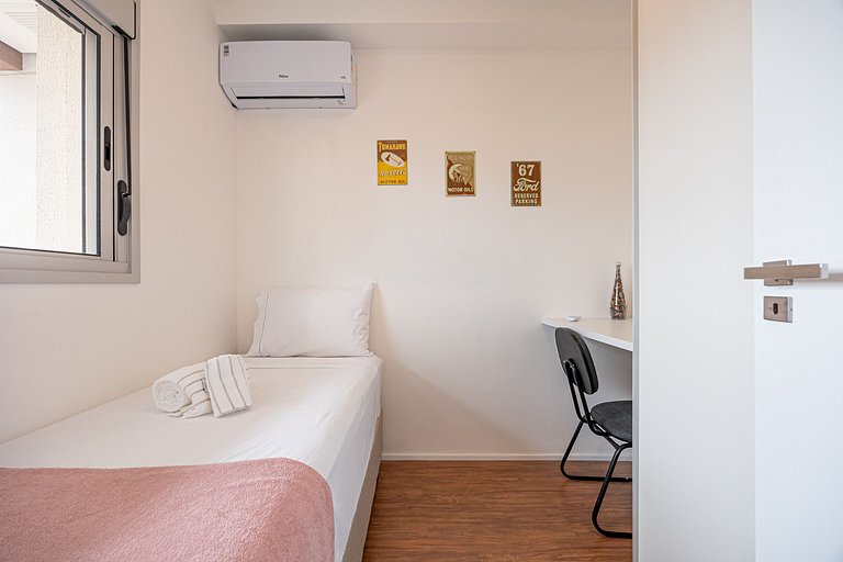 2 Quartos • AC • Academia • Coworking • Lavanderia