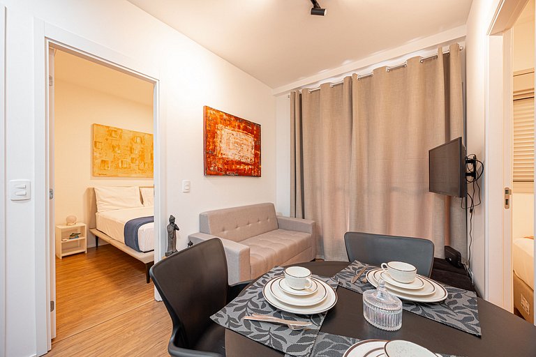 2 Quartos • AC • Academia • Coworking • Lavanderia