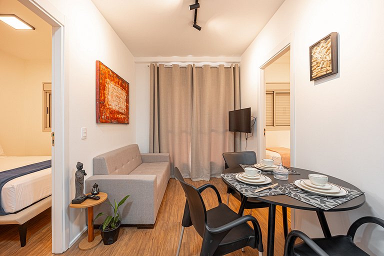 2 Quartos • AC • Academia • Coworking • Lavanderia