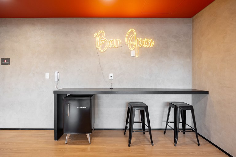 2 Quartos • AC • Academia • Coworking • Lavanderia